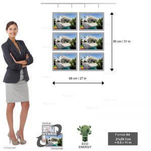 Escaparate inmobiliaria iluminado